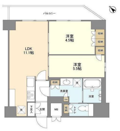 KURAMAE214の間取り