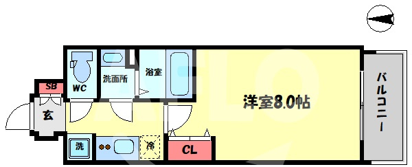 フォーリアライズ梅田レーベンの間取り|フォーリアライズ梅田レーベン　開放感のある間取り