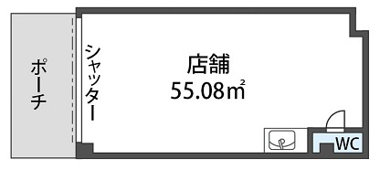 コーポスガハラ1階の間取り