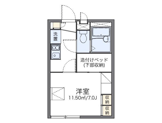 レオパレスキャンサーＵの間取り