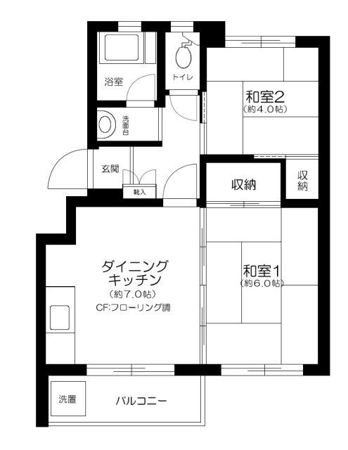 東急市が尾ドエリングＤ棟の間取り