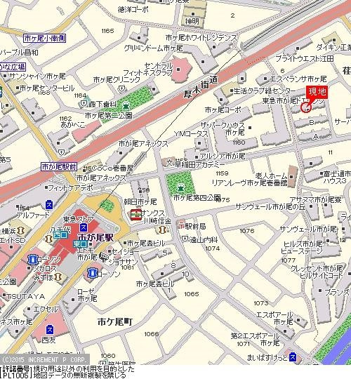 東急市が尾ドエリングＤ棟の地図