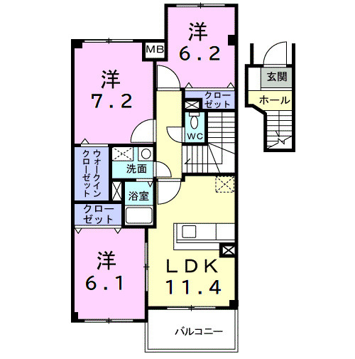 カーサ　コレッタの間取り