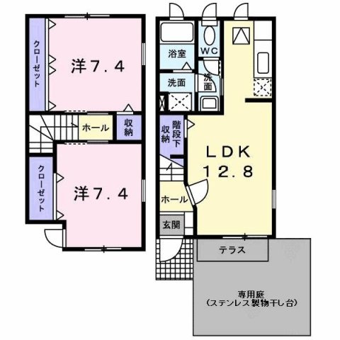 グラン・ド・リオンⅡ番館の間取り