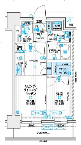 デュオステージ海老名Ⅱの間取り