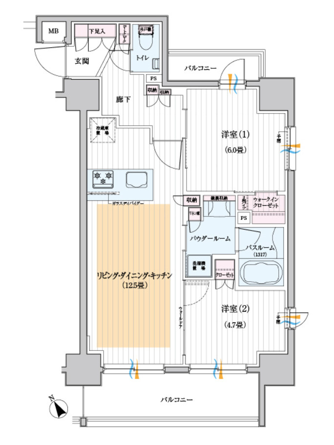 パレステージ聖蹟桜ヶ丘Ⅱの間取り