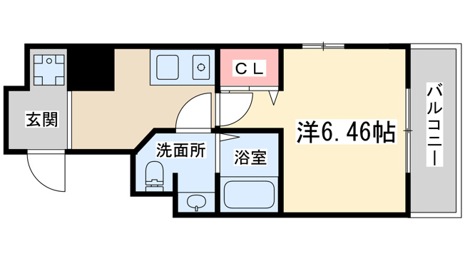 【間取り】 | ニューシティアパートメンツ西天満