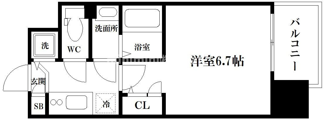 アドバンス上町台Ⅱクレイドルの間取り