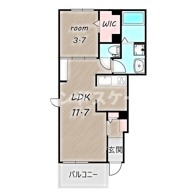 ピレネー　Ⅱの間取り|高崎、前橋のお部屋探しはエンドスケープまで！お客様の理想お聞かせ下さい♪