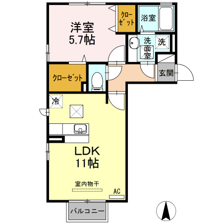 エーススクエア妻崎の間取り