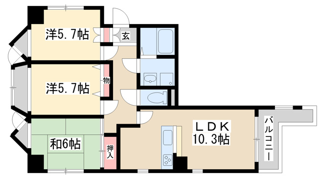 【間取り】 | 東明マンション江坂2