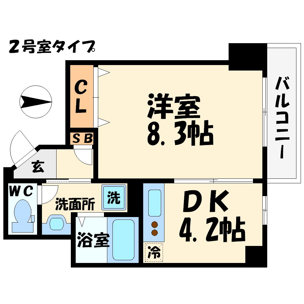 willDo南森町の間取り|willDo南森町　開放感のある間取り