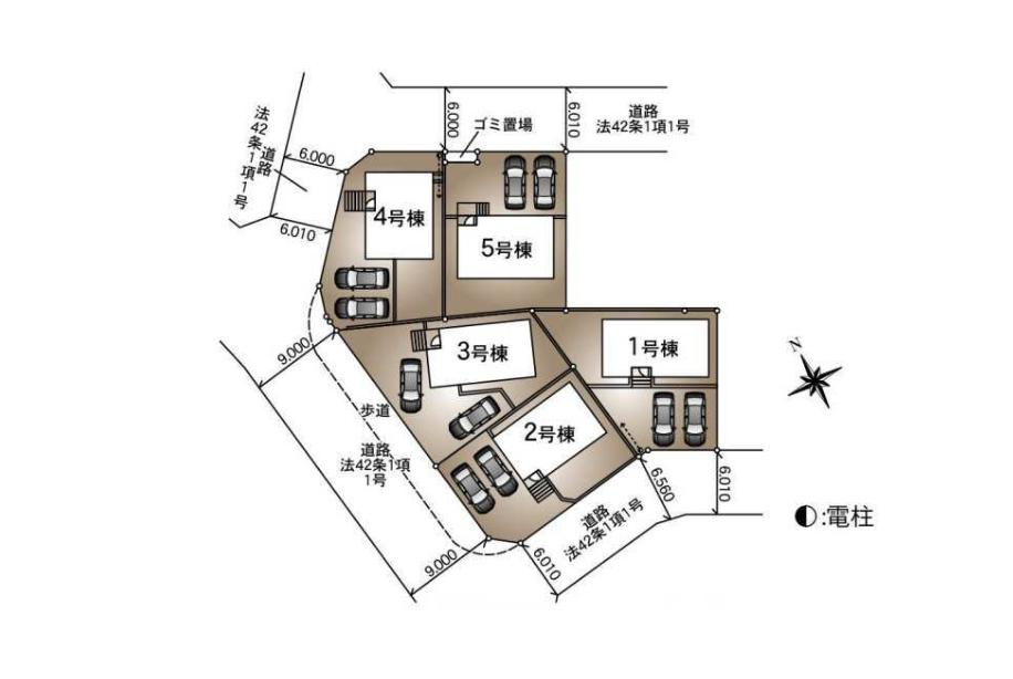 守谷市美園第2　新築戸建　1号棟の区画図