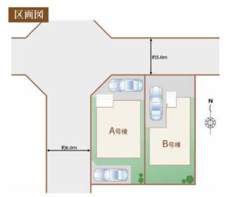 【区画図】 | ご家族様のプライベート空間が確保できる素敵な間取りです。また敷地ゆったりですので、おうち時間を楽しむのにもぴったりですね♪