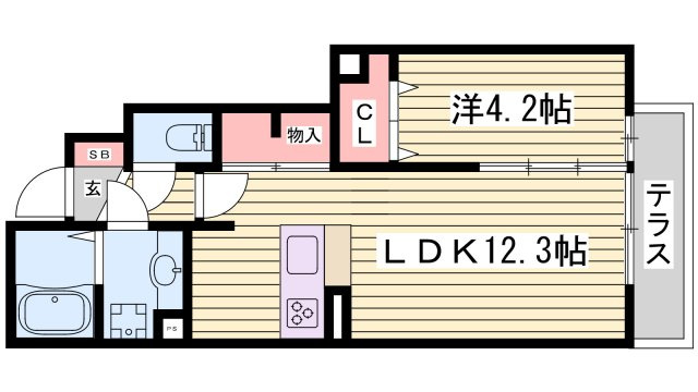 アルレーヌ恵比須の間取り