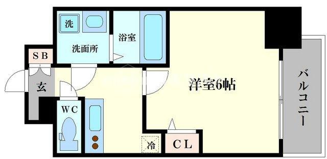 エスリード難波ザ・アークの間取り