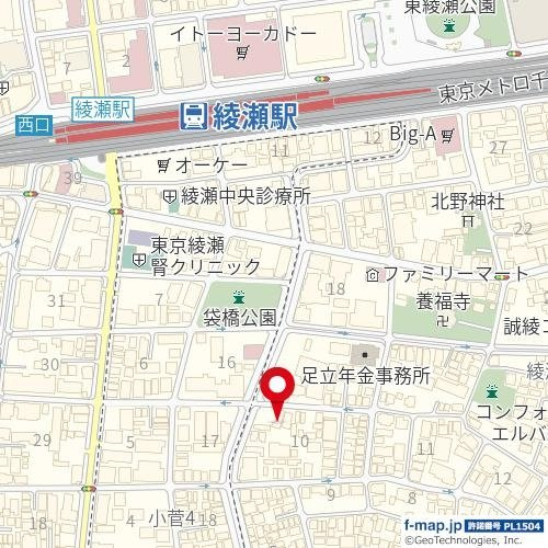 マーレ綾瀬の地図