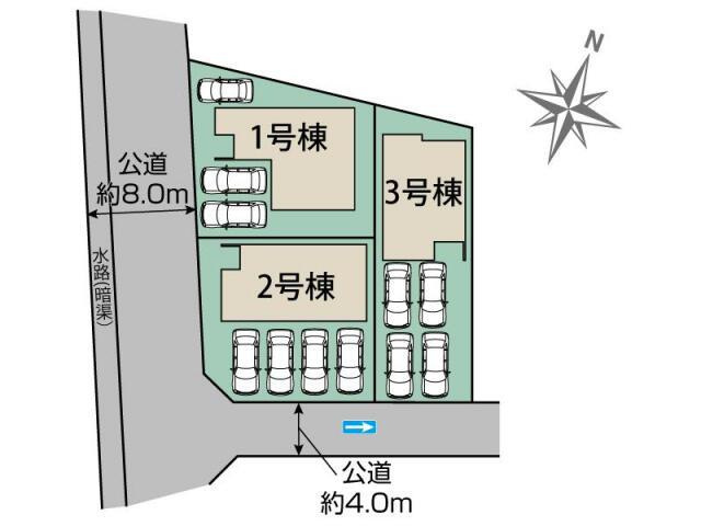 仲介手数料無料）一宮市多加木３丁目３棟／１期３号棟の区画図|一宮市多加木3丁目3棟 区画図
