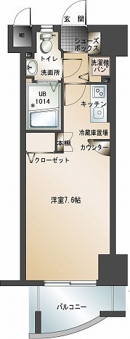 新品家具付きマンション対馬小路18(KaGood福岡)の間取り