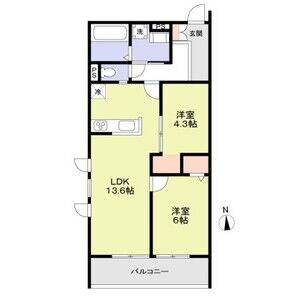 【間取り】 | フォレストメゾンオリーブ南巽