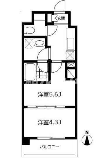 板橋区上板橋１丁目の賃貸マンションの間取り