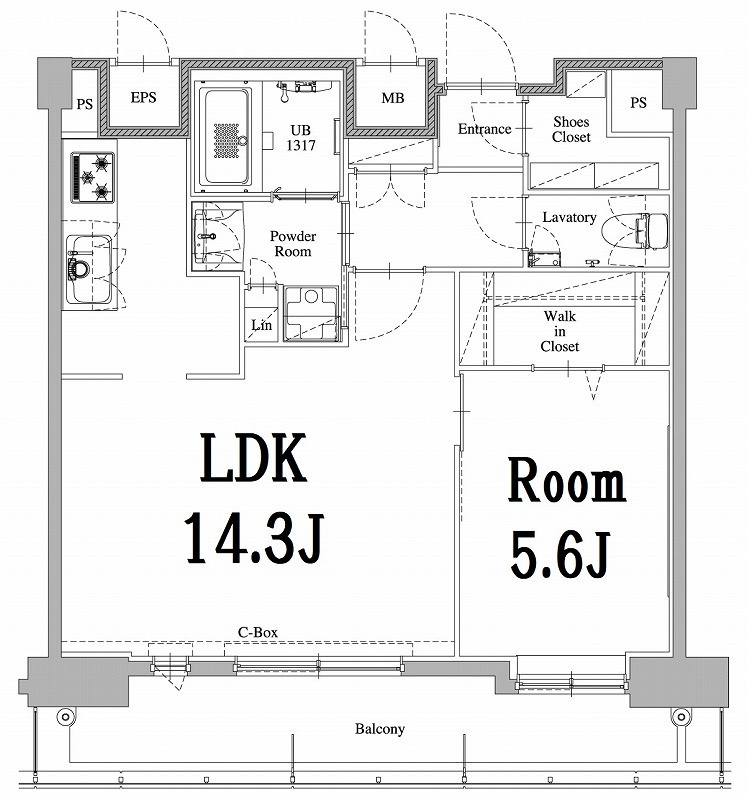 新品家具付きマンション対馬小路5(KaGood福岡)の間取り