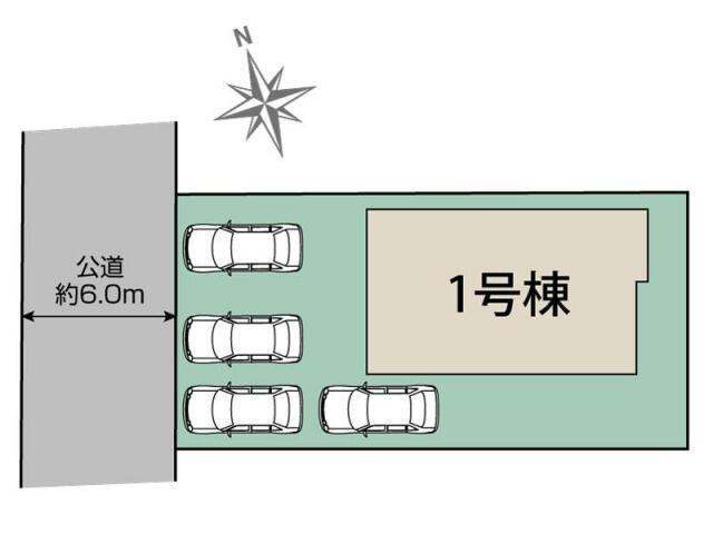 仲介手数料無料）一宮市赤見３丁目１棟／１期１号棟の区画図|一宮市赤見3丁目1棟 区画図