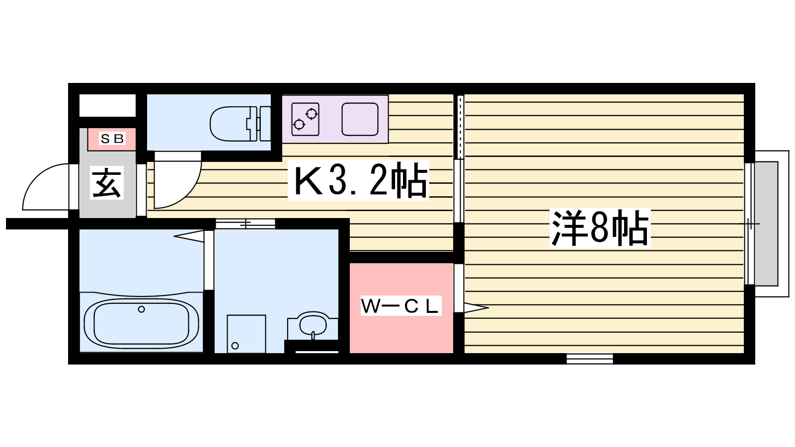 サンシャイン朝日ヶ丘の間取り