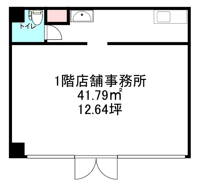 大阪市東淀川区豊新２丁目の店舗事務所の間取り