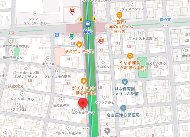 エクセル花の木の地図