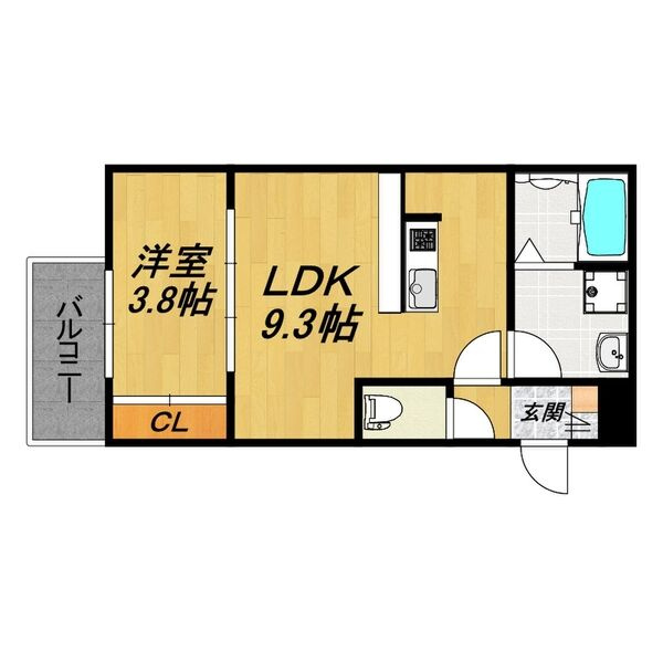 LECOCON岩倉Ⅵの間取り