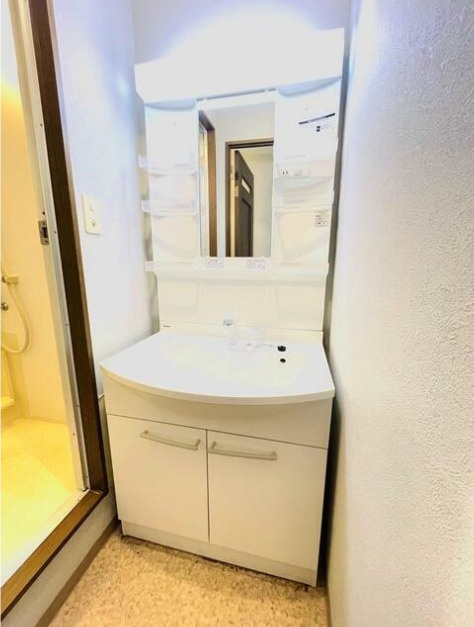 峰マンションの洗面所