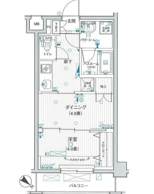 日神デュオステージ押上の間取り