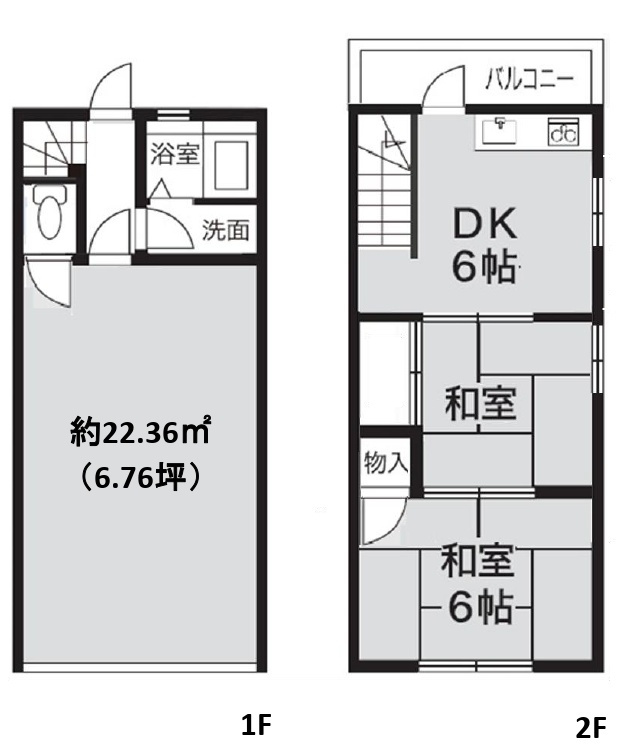 伊丹市桜ケ丘２丁目の店舗一部の間取り