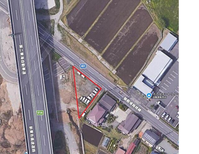御殿場市茱萸沢の売地の土地図