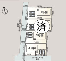 ひたちなか市平磯町　第2　新築戸建て　1号棟の区画図