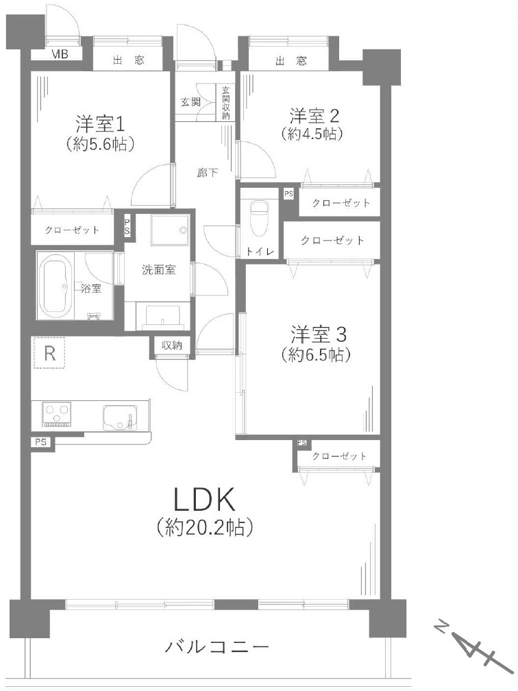 スガヴァンティエム町田の間取り