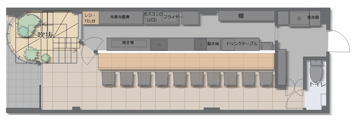 津山市小性町　3階建　店舗のその他|1階