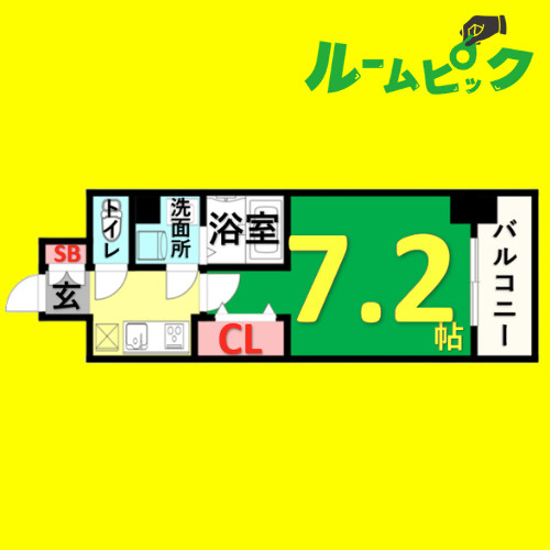 ワールドアイ名古屋城北　名古屋市賃貸　仲介手数料無料の間取り