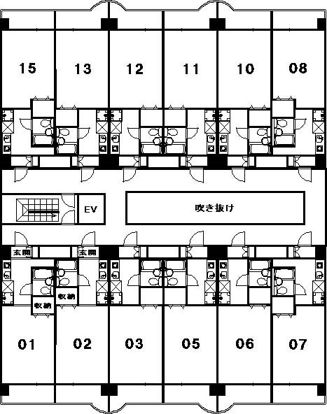 井筒ハイムの区画図