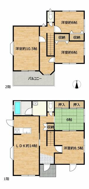 富士市中丸の中古一戸建の間取り