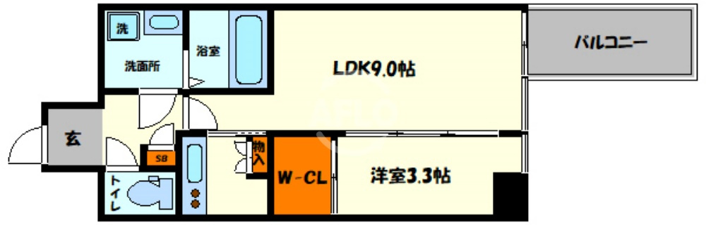 マリンズ心斎橋Ⅲの間取り|マリンズ心斎橋 III　間取り