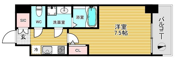 セレニテ谷町六丁目アリエの間取り