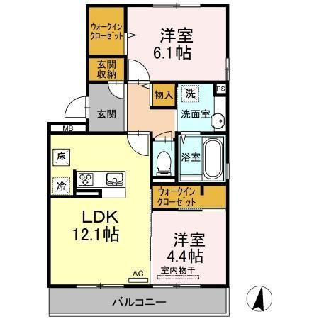 レジデンス富の原の間取り