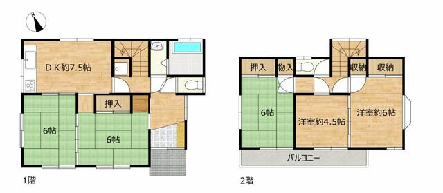 富士市今泉の中古一戸建の間取り