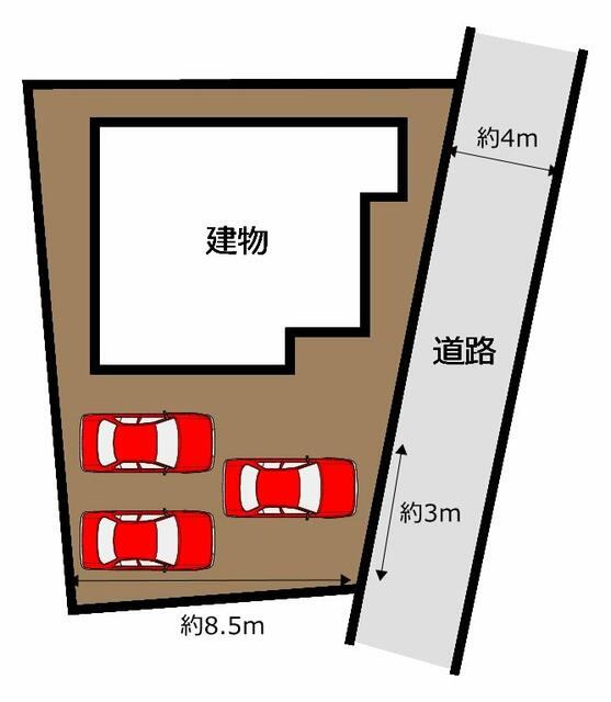 富士市今泉の中古一戸建の区画図|敷地内区画図