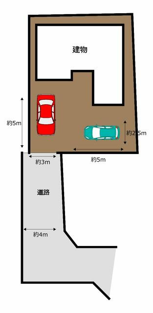 富士市今泉４丁目の中古一戸建の区画図|敷地内区画図