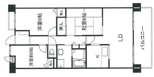西宮市甲子園口北町の賃貸マンションの間取り