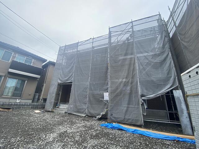御殿場市北久原の新築一戸建の外観|建築中（８／３０撮影）