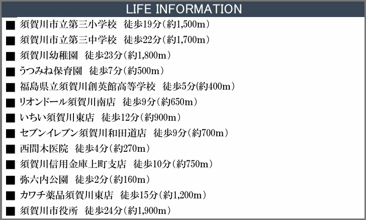 須賀川市和田字弥六内　　　  １号棟　　須賀川第３小学校、須賀川第３中学区　のその他|ライフインフォメーション